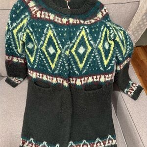Free People Multicolor Geometric Cardigan